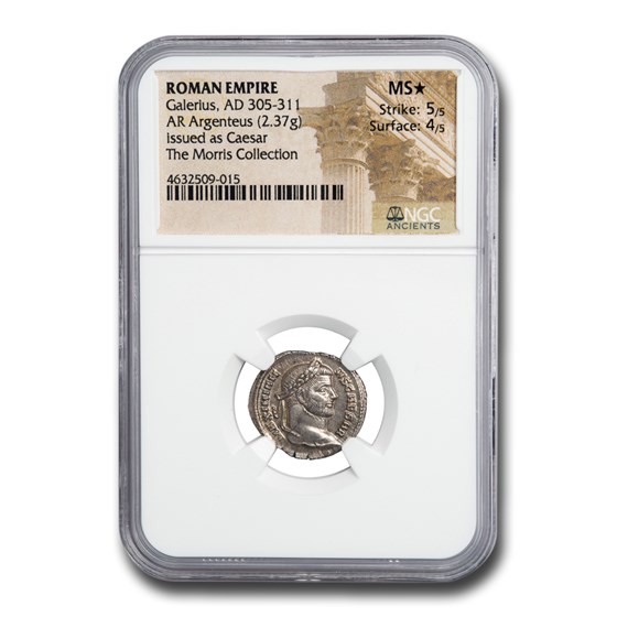 Roman Empire AR Argenteus Emperor Galerius (305-311 AD) MS* NGC Roman Empire AR Argenteus Emperor Galerius (305-311 AD) MS* NGC