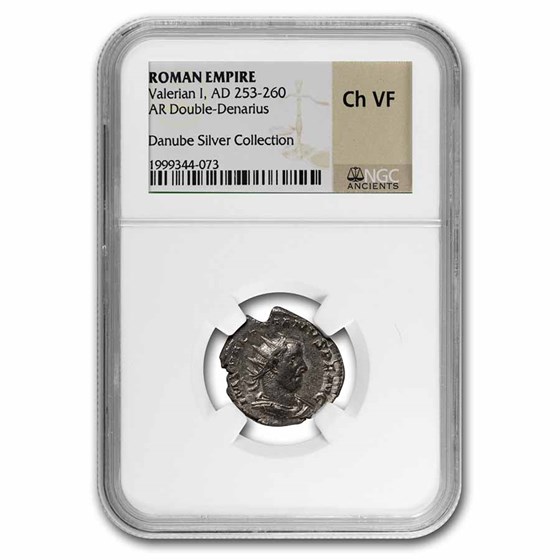 Roman Empire AR Dbl Denarius Valerian I (253-260 AD) Ch VF NGC Roman Empire AR Dbl Denarius Valerian I (253-260 AD) Ch VF NGC