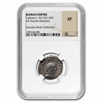 Roman Empire AR Dbl Denarius Valerian I (253-260 AD) XF NGC