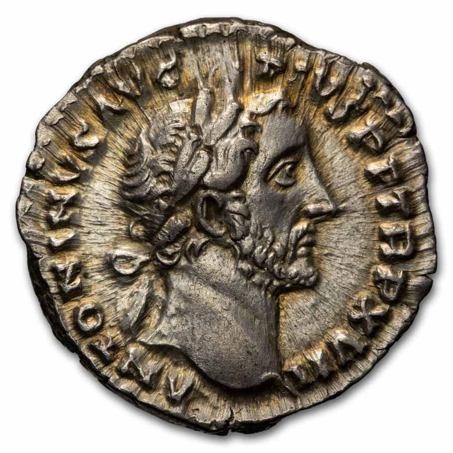 Roman Empire AR Denarius Anton. Pius 138-161 AD Ch AU RIC III 231