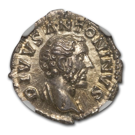 Roman Empire AR Denarius Antoninus Pius 138-161 AD Ch MS NGC Roman Empire AR Denarius Antoninus Pius 138-161 AD Ch MS NGC