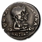 Roman Empire AR Denarius Augustus (27 BC-14 AD) Ch VF (RIC 322)