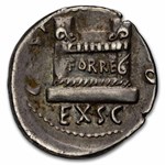 Roman Empire AR Denarius Augustus (27 BC-14 AD) Ch VF (RIC 322)