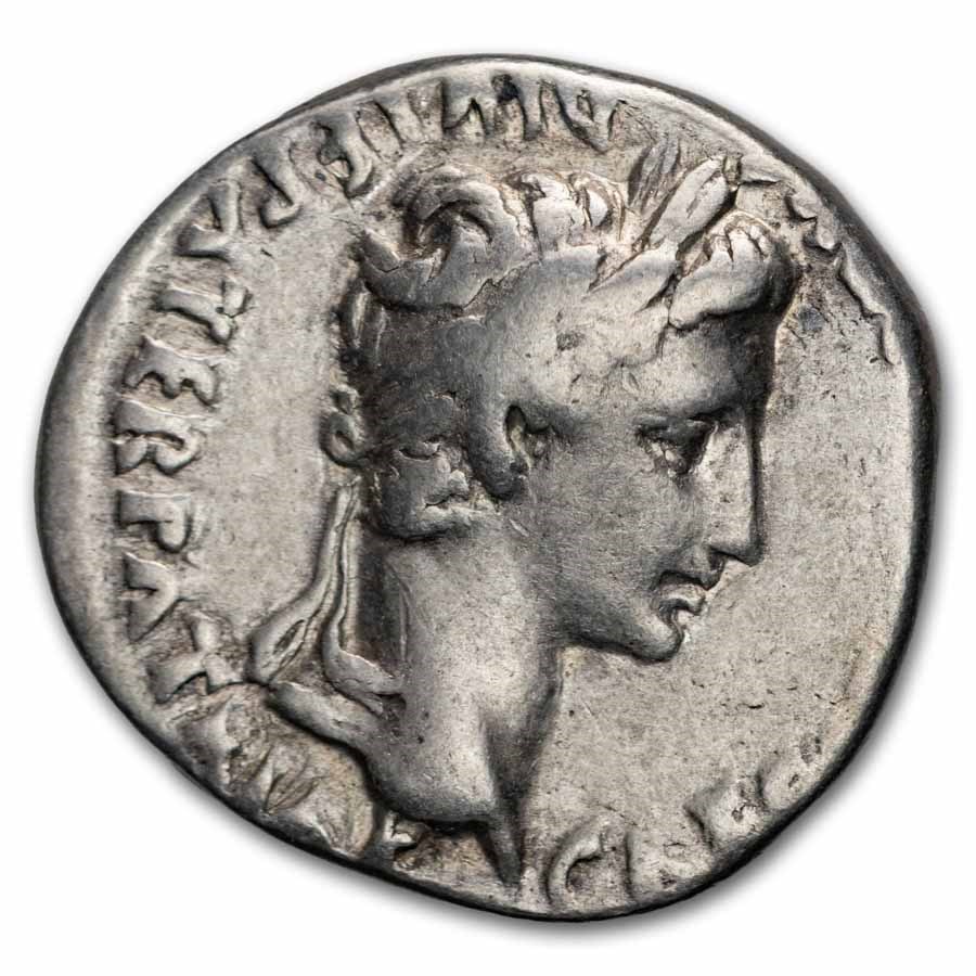 Roman Empire AR Denarius Augustus (27 BC-14 AD) VF