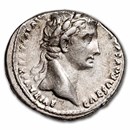 Roman Empire AR Denarius Augustus (27 BC-14 AD) XF