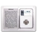 Roman Empire AR Denarius Caracalla (198-217 AD) XF NGC (Vault)