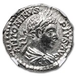 Roman Empire AR Denarius Caracalla (198-217 AD) XF NGC (Vault)