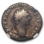 Roman Empire AR Denarius Domitian (81-96 AD) Fine NGC