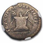 Roman Empire AR Denarius Domitian (81-96 AD) Fine NGC