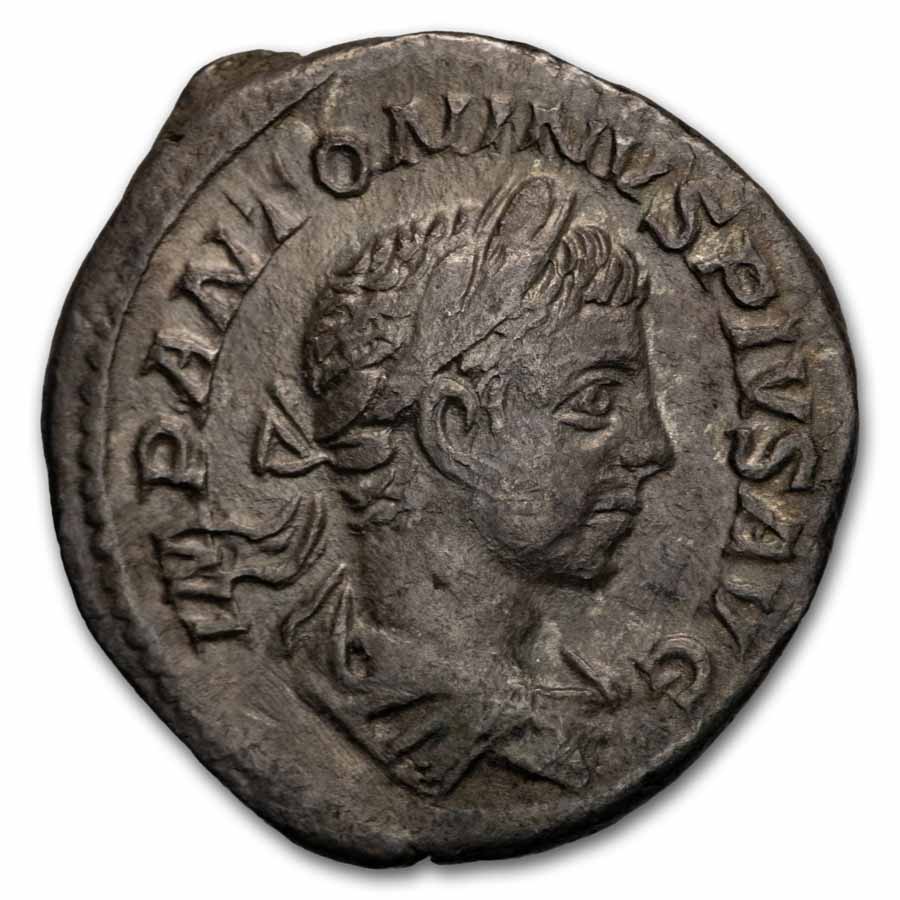 Roman Empire AR Denarius Emp Elagabalus 220-221 XF RIC IV 28
