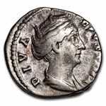 Roman Empire AR Denarius Faustina Sr 138-141 AD XF (Random)