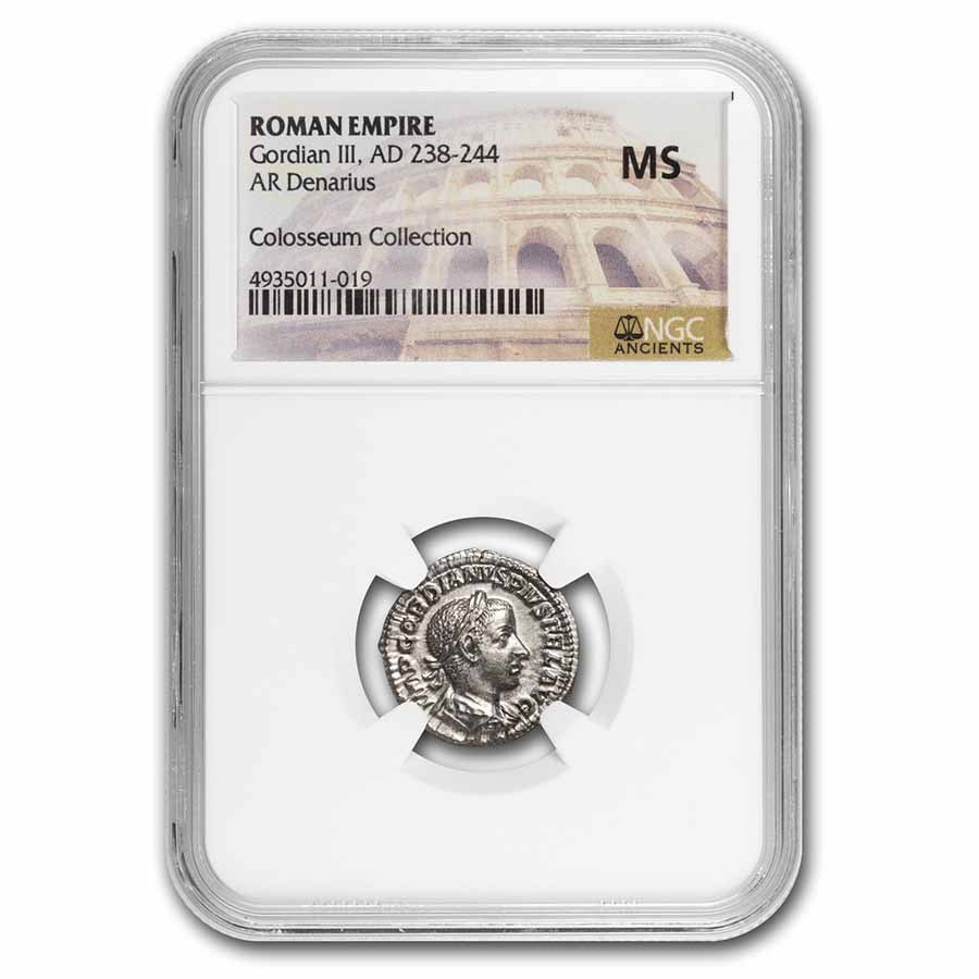Roman Empire AR Denarius Gordian III (238-244 AD) MS NGC
