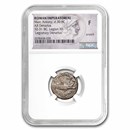 Roman Empire AR Denarius Marc Antony Legion XIII 30 BC Fine NGC