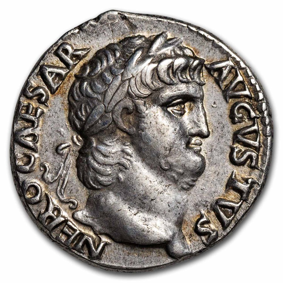 127) ディナリウス銀貨ネロ帝 54-68 AD Roman Empire Nero Silver Denarius