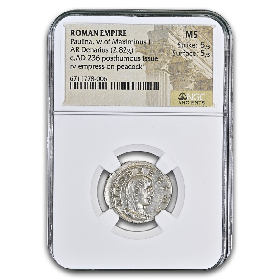 Roman Empire AR Denarius Paulina, Maximus I 236 AD MS (5/5)