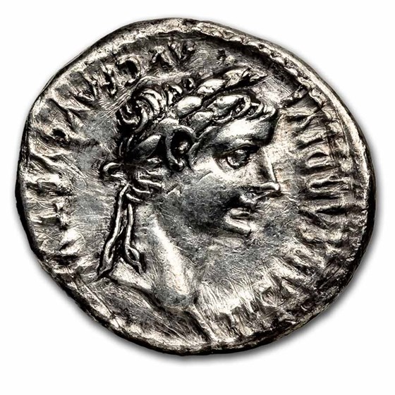 Roman Empire AR Denarius Tiberius (14-37 AD) XF (Tribute Penny) Roman Empire AR Denarius Tiberius (14-37 AD) XF (Tribute Penny)