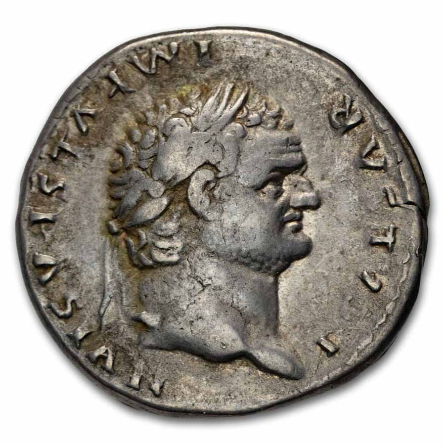 Roman Empire AR Denarius Titus 76 AD VF RIC 863