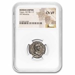 Roman Empire AR Denarius Trajan 98-117 AD Ch VF NGC (Random Coin)