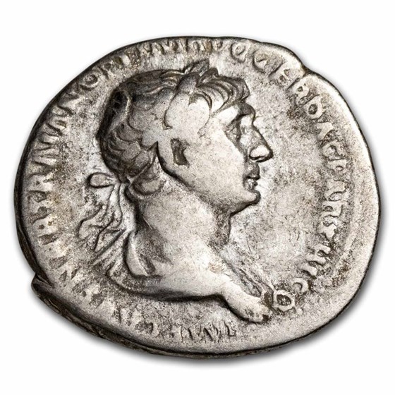 Roman Empire AR Denarius Trajan (98-117 AD) XF (Random Coin)