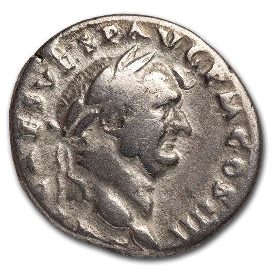 Roman Empire AR Denarius Vespasian (69-79 AD) VF (RIC 362) Roman Empire AR Denarius Vespasian (69-79 AD) VF (RIC 362)