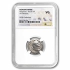 Roman Empire AR Denarius Vespasian 69-79 AD VG NGC (Random Coin)