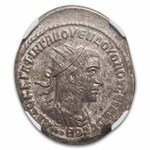 Roman Empire AR Tetradrachm Volusian (251-253 AD) AU NGC