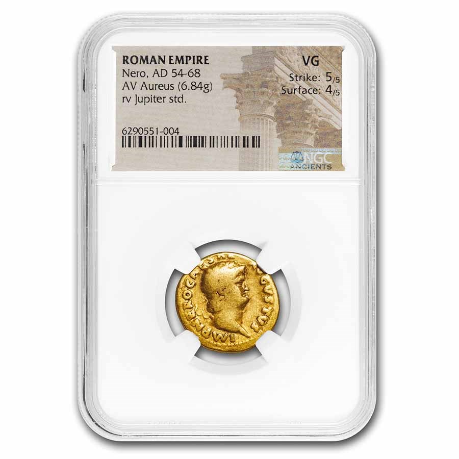 Roman Empire AV Aureus Nero (54-68 AD) VG NGC (RIC I 46)