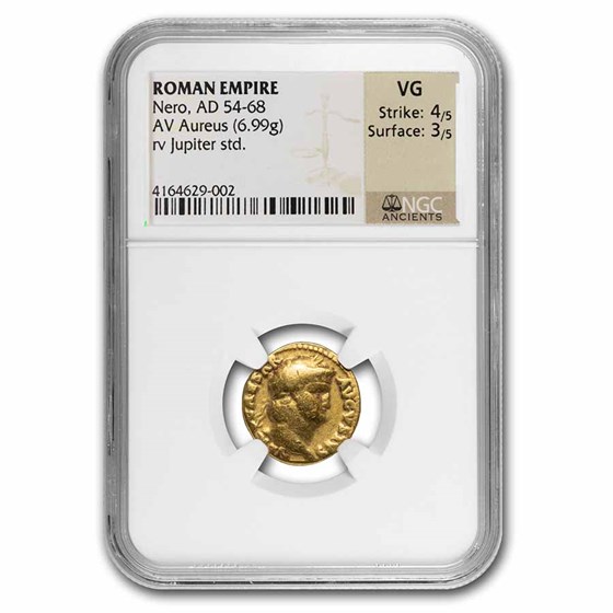 Roman Empire AV Aureus Nero (54-68 AD) VG NGC (RIC I 52) Roman Empire AV Aureus Nero (54-68 AD) VG NGC (RIC I 52)