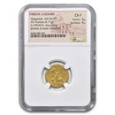 Roman Empire AV Aureus Vespasian 69-79 AD Ch F NGC (Judaea Capta)
