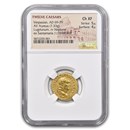 Roman Empire AV Aureus Vespasian 69-79 AD CH XF NGC (RIC II 1108)