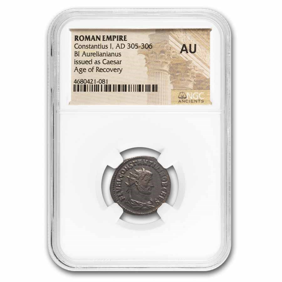 Roman Empire BI Aurelianianus Constantius I (305-306 AD) AU NGC