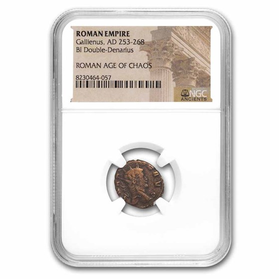 Roman Empire BI Dbl Denarius Emp Gallienus (253-268 AD) NGC Roman Empire BI Dbl Denarius Emp Gallienus (253-268 AD) NGC