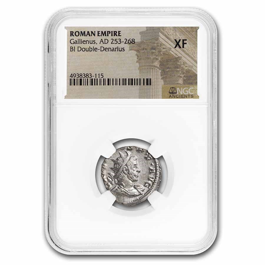 Buy Roman Empire BI Dbl Denarius Emp. Gallienus (253-268 AD) XF NGC | APMEX