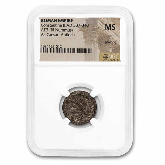 Roman Empire BI Nummus Constantine II 337-340 MS NGC (RIC VII 73) Roman Empire BI Nummus Constantine II 337-340 MS NGC (RIC VII 73)