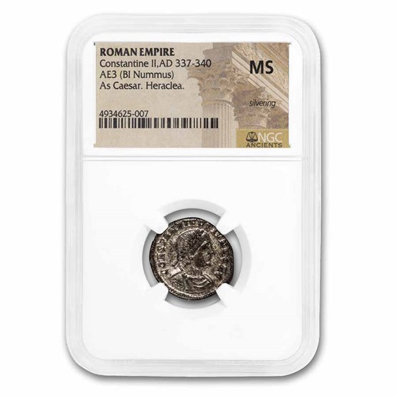 Roman Empire BI Nummus Constantine II 337-340 MS NGC (RIC VII 77) Roman Empire BI Nummus Constantine II 337-340 MS NGC (RIC VII 77)