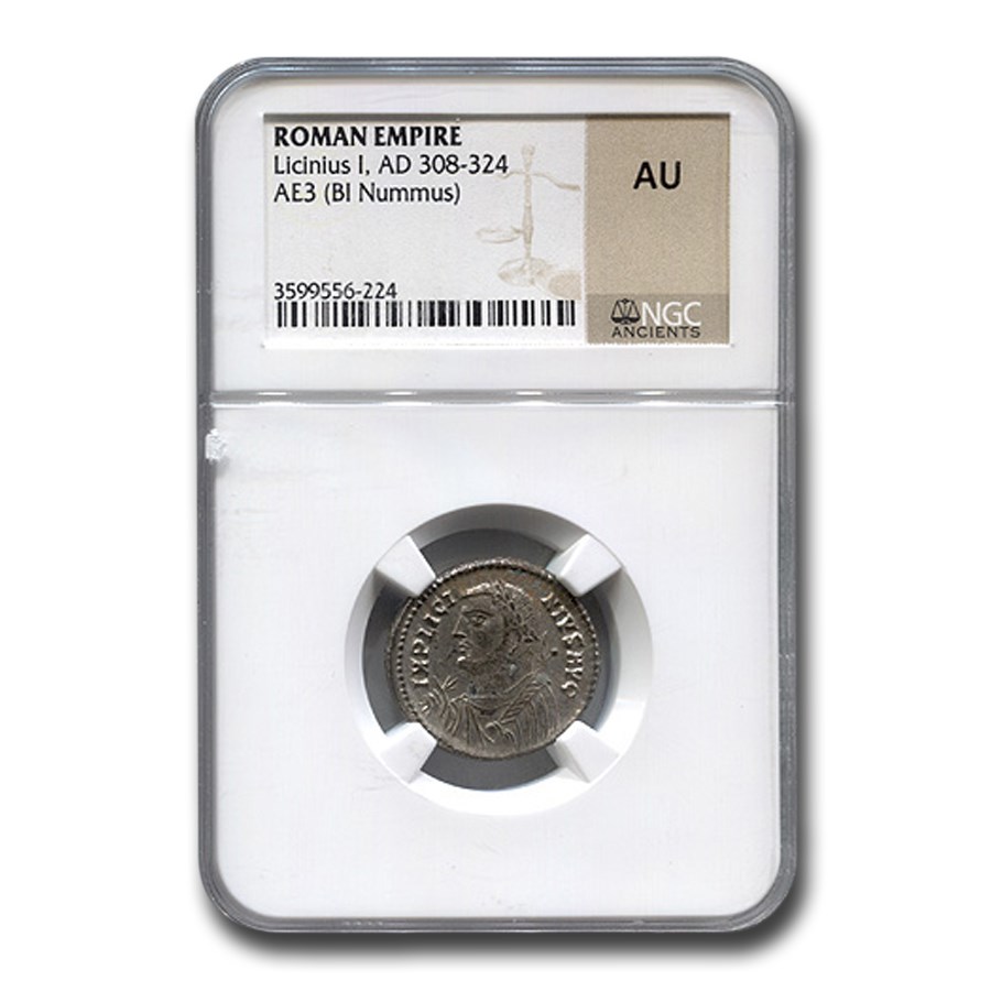 Roman Empire BI Nummus Licinius I (308-324 AD) AU NGC