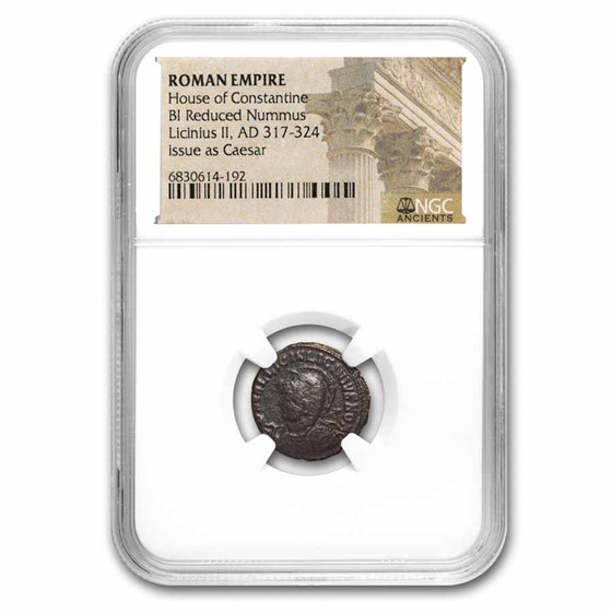 Roman Empire BI Nummus Licinius II (317-324 AD) NGC (Random) Roman Empire BI Nummus Licinius II (317-324 AD) NGC (Random)
