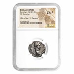Roman Empire Denarius Domitian 81-96 AD Ch Fine NGC (Random Coin)