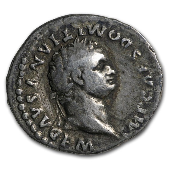 Roman Empire Denarius Emperor Domitian (81-96 AD) VF Roman Empire Denarius Emperor Domitian (81-96 AD) VF