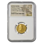 Roman Empire Gold Aureus Augustus (27 BC- 14 AD) Fine NGC