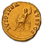 Roman Empire Gold Aureus Emperor Nero (54-68 AD) XF NGC (5/4)