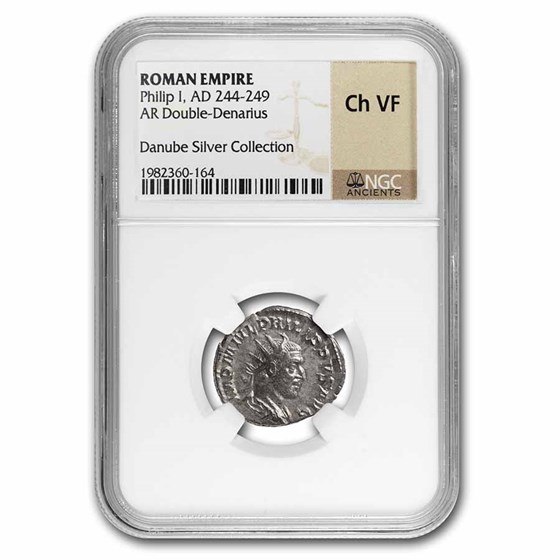 Roman Empire Silver Dbl Denarius Philip I (244-249 AD) Ch VF NGC Roman Empire Silver Dbl Denarius Philip I (244-249 AD) Ch VF NGC