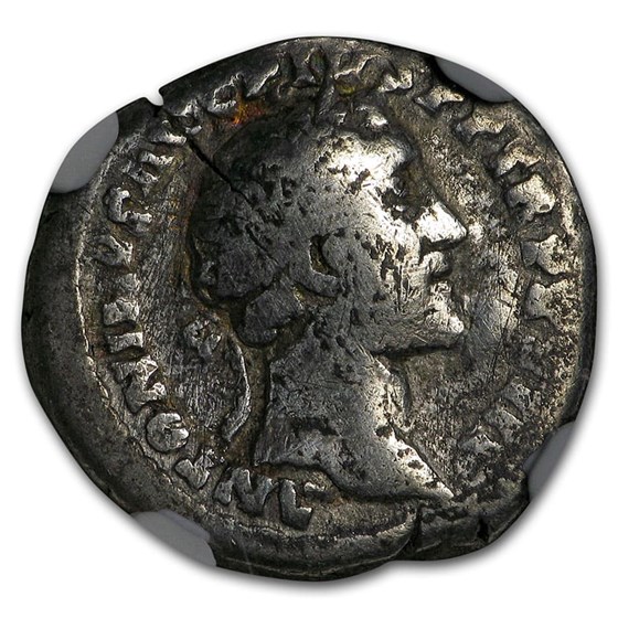 Roman Empire Silver Denarius Antoninus Pius (138-161 AD) NGC Roman Empire Silver Denarius Antoninus Pius (138-161 AD) NGC