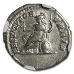 Roman Empire Silver Denarius Sept. Severus (193-211 AD) XF NGC