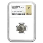 Roman Empire Silver Denarius Sept. Severus (193-211 AD) XF NGC
