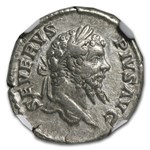 Roman Empire Silver Denarius Sept. Severus (193-211 AD) XF NGC