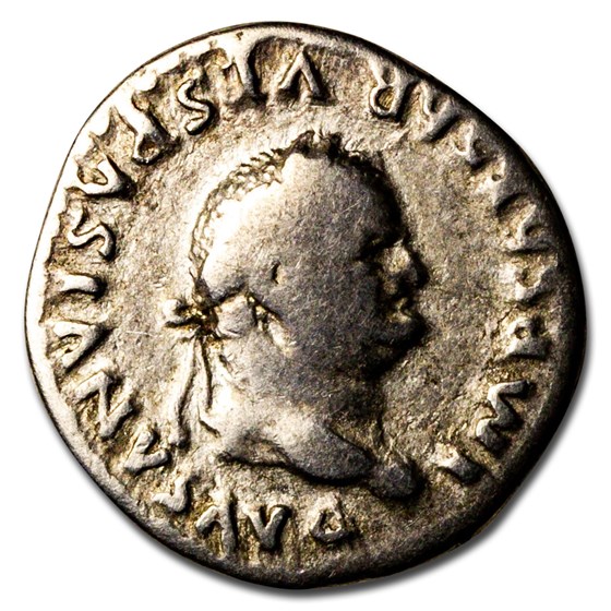 Roman Empire Silver Denarius Vespasian (76 AD) VG-VF (RIC II 852) Roman Empire Silver Denarius Vespasian (76 AD) VG-VF (RIC II 852)