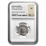 Roman Empire Silver Double Denarius Philip I (244-249 AD) XF NGC
