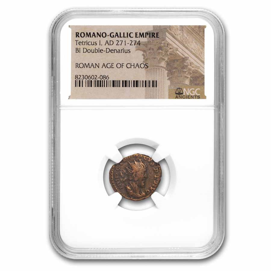 Roman Gallic Empire BI Dbl Denarius Tetricus I (271-274 AD) NGC
