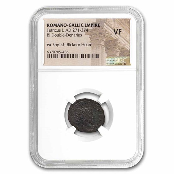 Roman Gallic Empire BI Dbl Denarius Tetricus I (271-274AD) VF NGC Roman Gallic Empire BI Dbl Denarius Tetricus I (271-274AD) VF NGC